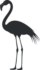 Obraz premium Elegant flamingo silhouette vector illustration for nature and design projects.