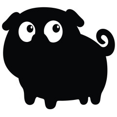 black and white cartoon owl