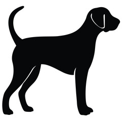 dog silhouette isolated on white