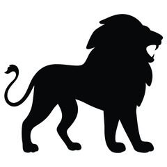 lion silhouette vector
