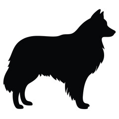 black silhouette of a dog