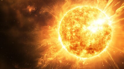 Obraz premium Solar flares bring cosmic energy to abstract compositions