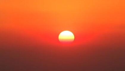 Sunset, Orange Sky, Sun Disc