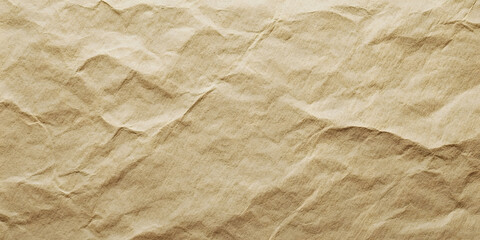 Crumpled brown paper shows unique textures and shadows, creating an interesting visual effect