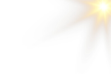 Golden Sunlight Rays Overlay PNG
