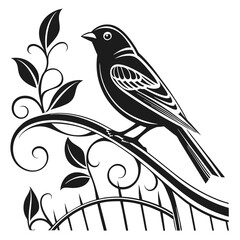 Canary black silhouette icon vector