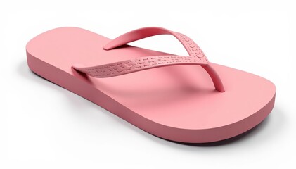 A single flip-flop isolated on white background , beach, bright, shoes