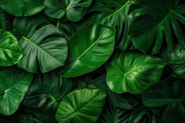Tropical Green Leaves with a Contemporary Touch

