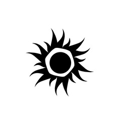 sun silhouette icon