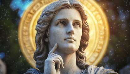 Angel Statue, Thoughtful Gaze