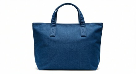 Naklejka premium Blue totebag with clear white background
