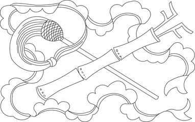 sketch vector illustration design ornament icon symbol decoration decoration abstract vintage classic ethnic mythology traditional modern