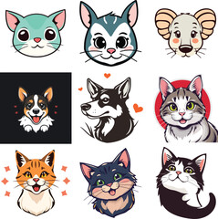 Design a logo for the animal, animal features, cute, lively, vector