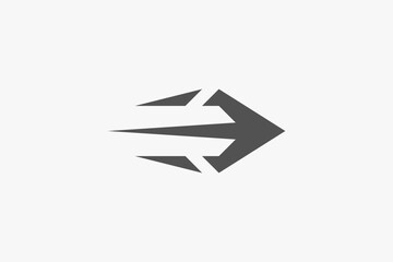 Minimalist arrow move fast logo