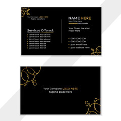 Clean professional business card template with a modern and simple double-sided layout design.

