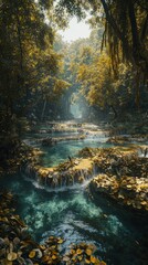 Fototapeta premium Embracing nature a vibrant portrait of a thriving ecosystem