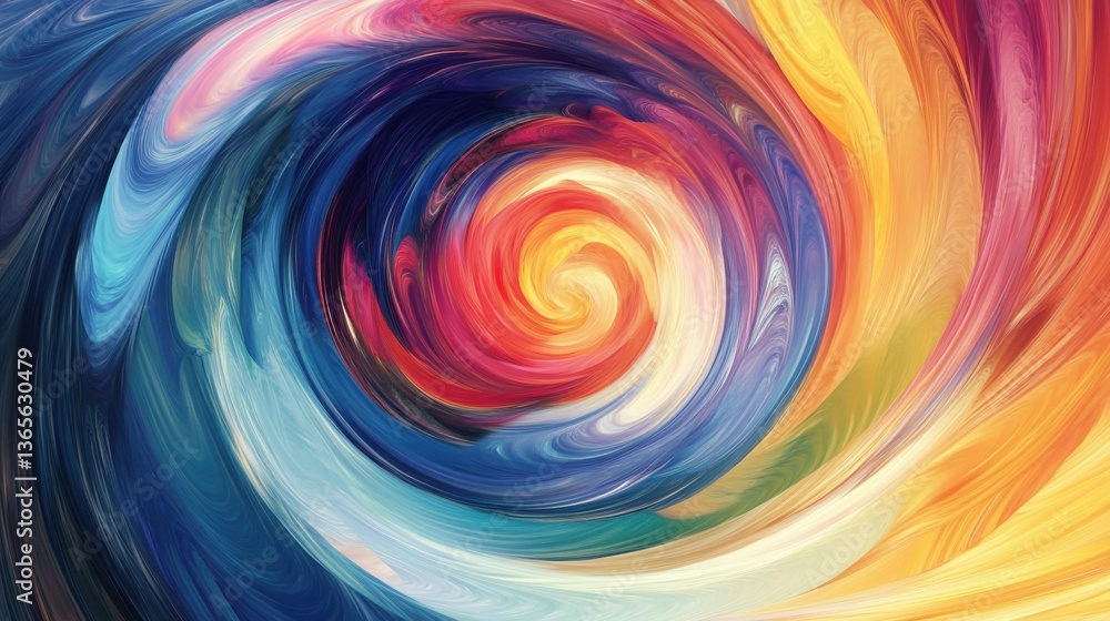 Poster a swirling vortex of color draws viewers into the nft s depth