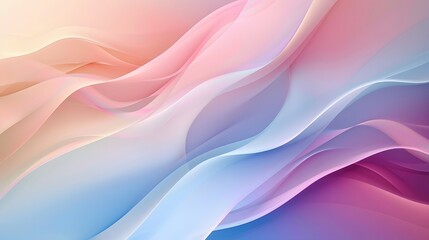 Fototapeta premium Soft Pastel Curve Shapes Flowing Abstract Elegant Background with Gentle Color Gradients