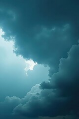 Heavy, grey clouds blanket the sky, rain imminent , sky photography, cumulonimbus
