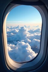 Stunning cloudscape viewed from airplane window Breathtaking aerial perspective , scenery, cloudscape photography, view