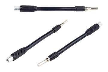 set of flexible screwdriver bit, bendable screwdriver bit isolated from background