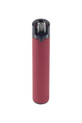 plastic lighter, round shape, isolated from the background