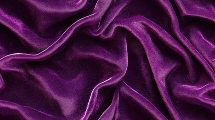 Fototapeta premium Rich Deep Purple Velvet Fabric Texture with Soft Smooth Finish