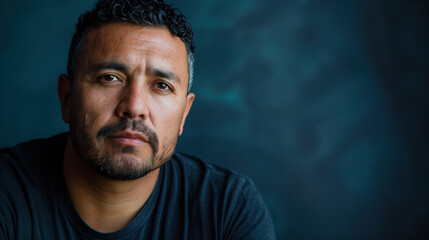Portrait of a hispanic immigrant man / Latino immigrant	
