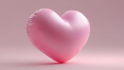 pink heart on white background
