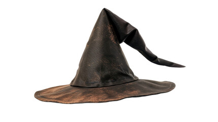 Pointy wizard hat isolated on transparent background, perfect for halloween costumes and fantasy designs