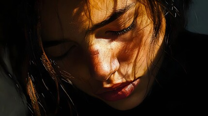 A pensive character study in digital painting