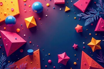 Geometric abstract shapes, colorful repeat backdrop , geometric, wallpaper, decor