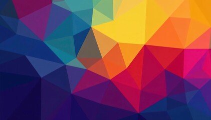 Obraz premium Geometric abstract shapes, vibrant color palette , shape, polygon