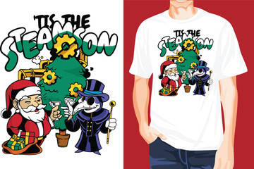 Steams on t-shirt design unique idea