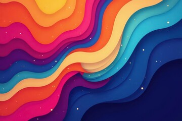 Vibrant, geometric squiggle pattern  modern, abstract background , colorful lines, stylish, graphics © Gball