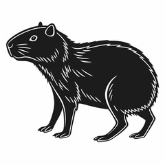 capybara silhouette black vector