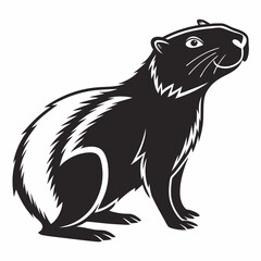 capybara silhouette black vector