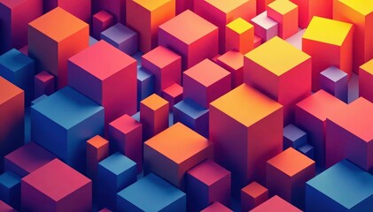 Obraz premium Geometric shapes in vibrant color, endless repeat , design, pattern design