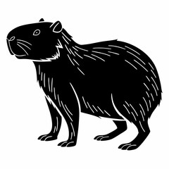 capybara silhouette black vector