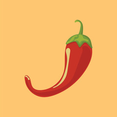red hot chili pepper isolated vector