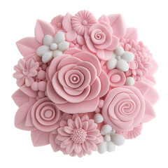 songkran festival, Colorful arrangement of pink and white decorative flowers.