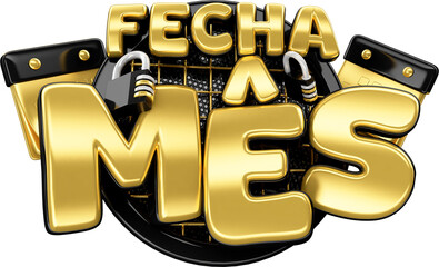 fecha mês em 3d para compor.