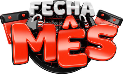 fecha mês em 3d para compor.