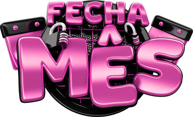 fecha mês em 3d para compor.