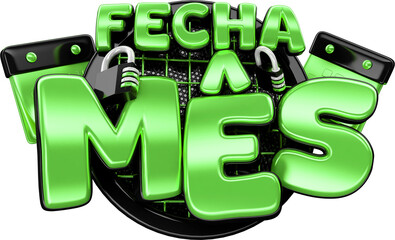 fecha mês em 3d para compor.