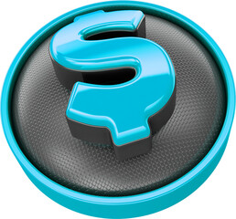 cifrão em 3d para compor.