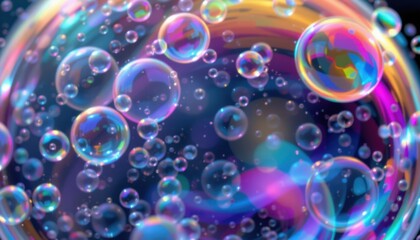 Generate a soap bubble texture with soft highlights and the illusion of depth.