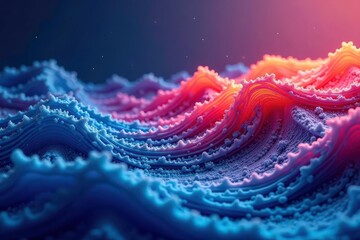Interlacing waves, undulating crests, rhythmic undulations, nature, visual texture, organic