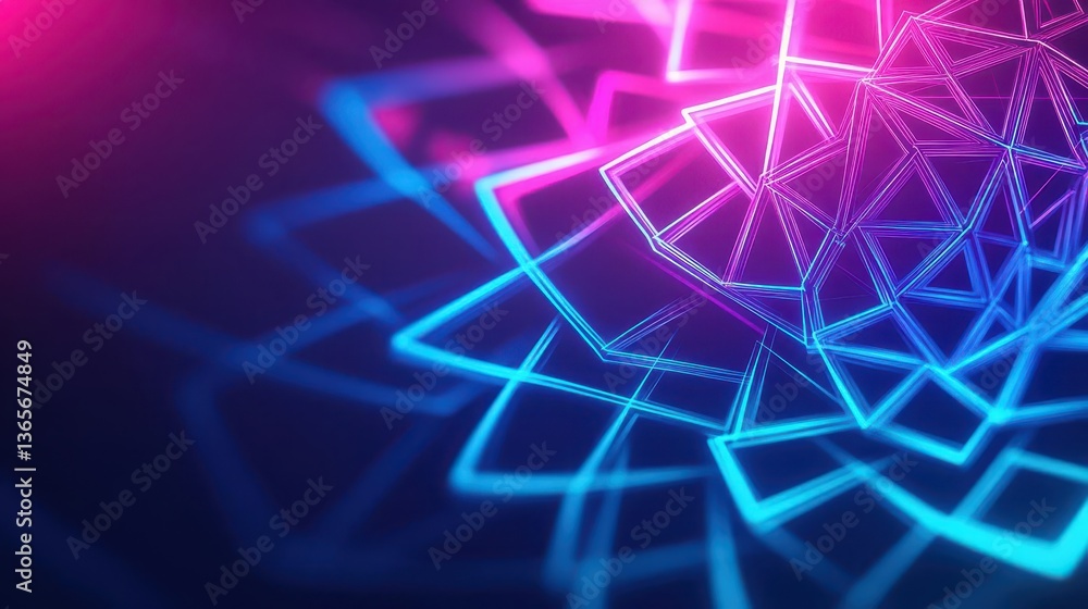 Poster vibrant blue and pink abstract background featuring dynamic patterns and textures evoking creativity