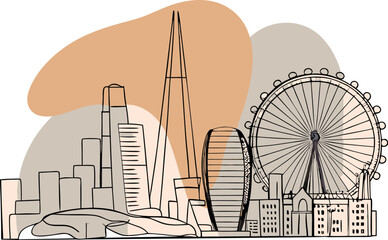 Pen line silhouette london